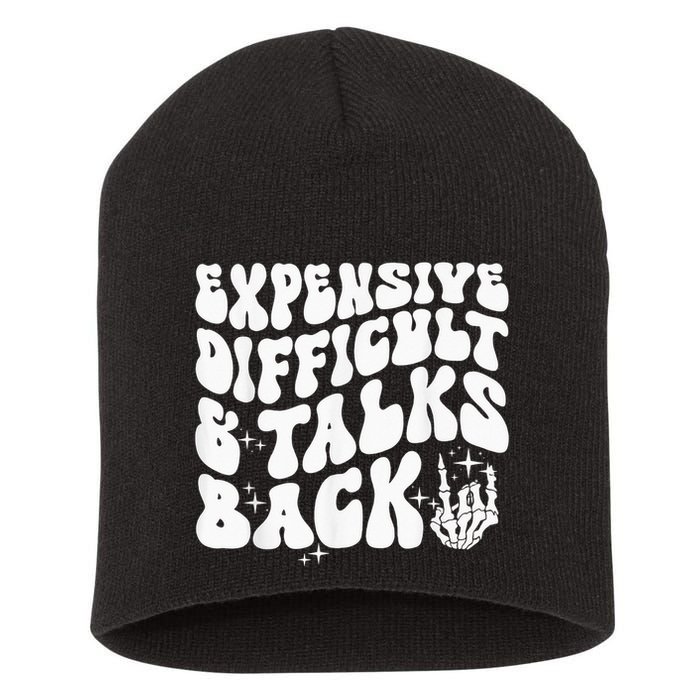 Expensive Difficult And Talks Back Groovy Short Acrylic Beanie