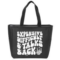 Expensive Difficult And Talks Back Groovy Zip Tote Bag
