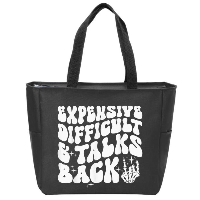 Expensive Difficult And Talks Back Groovy Zip Tote Bag