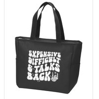 Expensive Difficult And Talks Back Groovy Zip Tote Bag