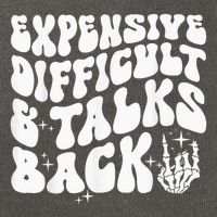 Expensive Difficult And Talks Back Groovy Cotton Canvas Backpack