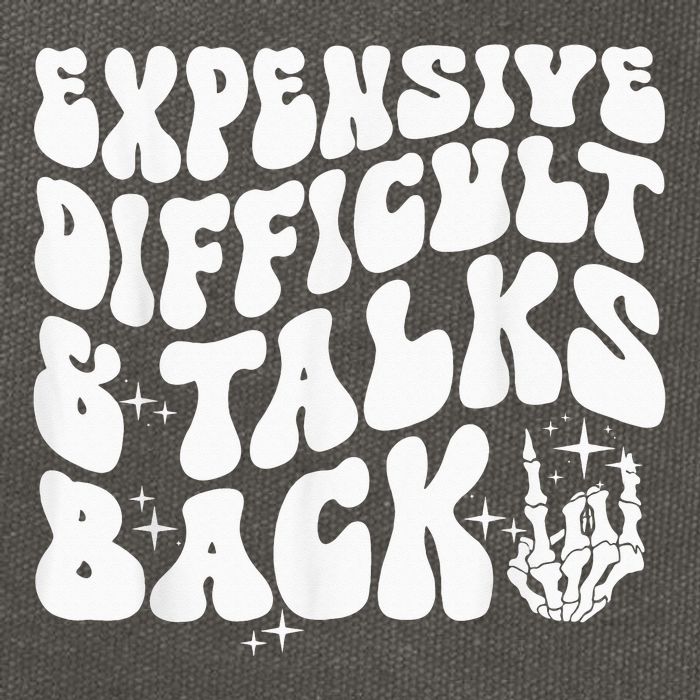 Expensive Difficult And Talks Back Groovy Cotton Canvas Backpack