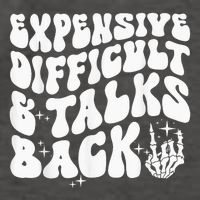 Expensive Difficult And Talks Back Groovy Vector Backpack