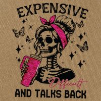 Expensive Difficult And Talks Back Cotton Canvas Backpack