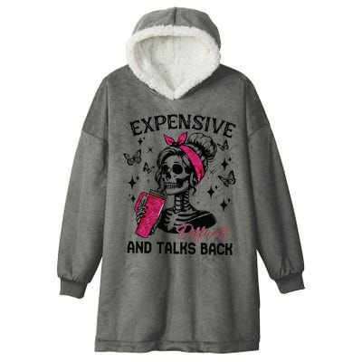 Expensive Difficult And Talks Back Hooded Wearable Blanket