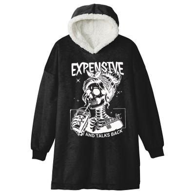 Expensive Difficult And Talks Back Hooded Wearable Blanket