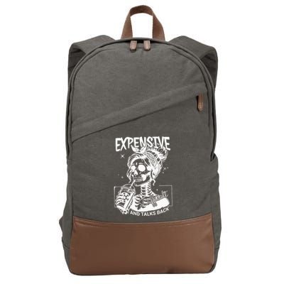 Expensive Difficult And Talks Back Cotton Canvas Backpack