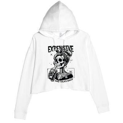 Expensive Difficult And Talks Back Crop Fleece Hoodie