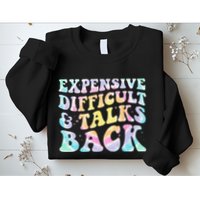 Expensive Difficult And Talks Back Groovy Women Mothers Day Sweatshirt
