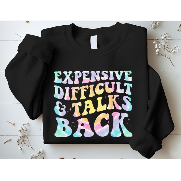 Expensive Difficult And Talks Back Groovy Women Mothers Day Sweatshirt