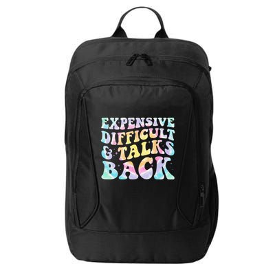 Expensive Difficult And Talks Back Groovy Women Mothers Day City Backpack