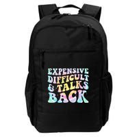 Expensive Difficult And Talks Back Groovy Women Mothers Day Backpack
