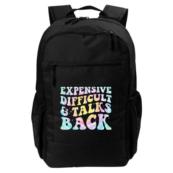 Expensive Difficult And Talks Back Groovy Women Mothers Day Backpack