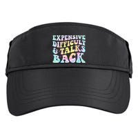 Expensive Difficult And Talks Back Groovy Women Mothers Day Adult Drive Performance Visor