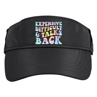 Expensive Difficult And Talks Back Groovy Women Mothers Day Adult Drive Performance Visor