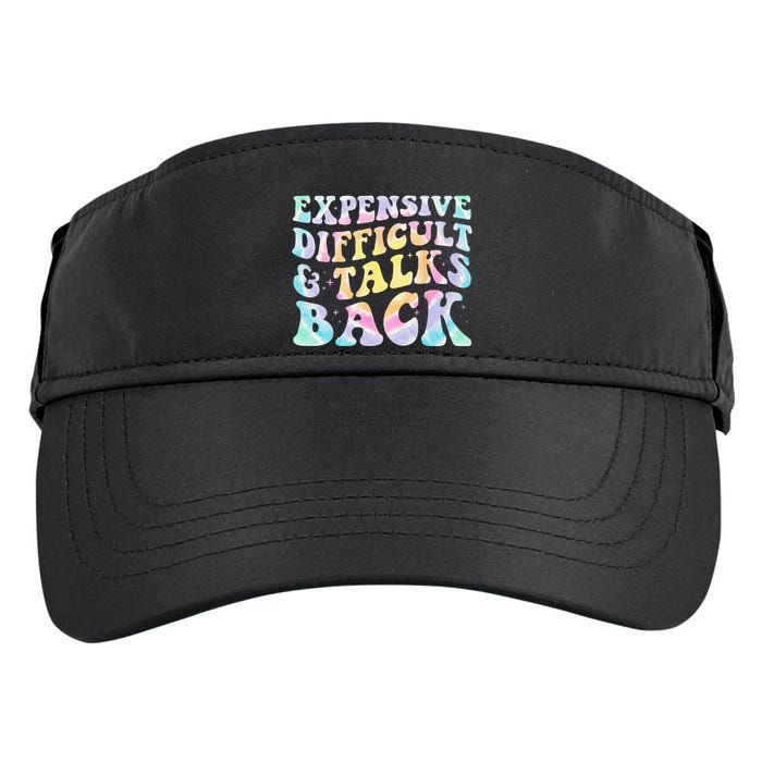 Expensive Difficult And Talks Back Groovy Women Mothers Day Adult Drive Performance Visor