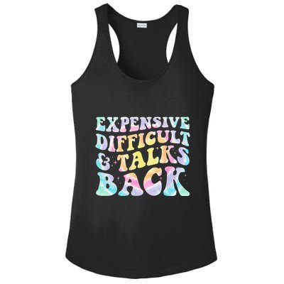 Expensive Difficult And Talks Back Groovy Women Mothers Day Ladies PosiCharge Competitor Racerback Tank