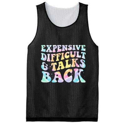 Expensive Difficult And Talks Back Groovy Women Mothers Day Mesh Reversible Basketball Jersey Tank