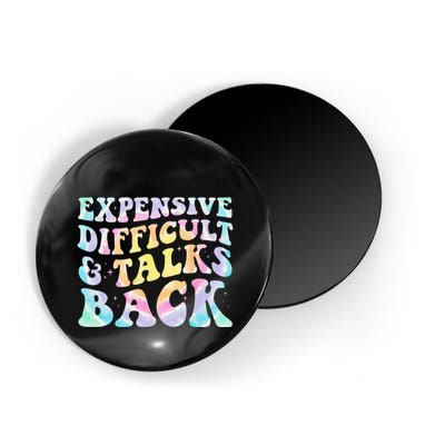 Expensive Difficult And Talks Back Groovy Women Mothers Day Magnet