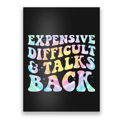 Expensive Difficult And Talks Back Groovy Women Mothers Day Poster