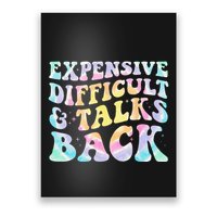 Expensive Difficult And Talks Back Groovy Women Mothers Day Poster