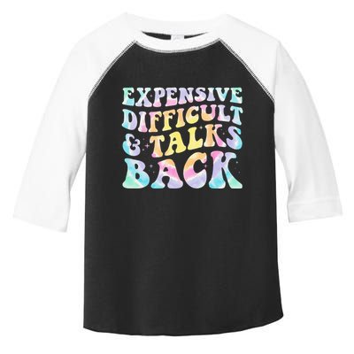 Expensive Difficult And Talks Back Groovy Women Mothers Day Toddler Fine Jersey T-Shirt