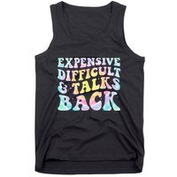 Expensive Difficult And Talks Back Groovy Women Mothers Day Tank Top