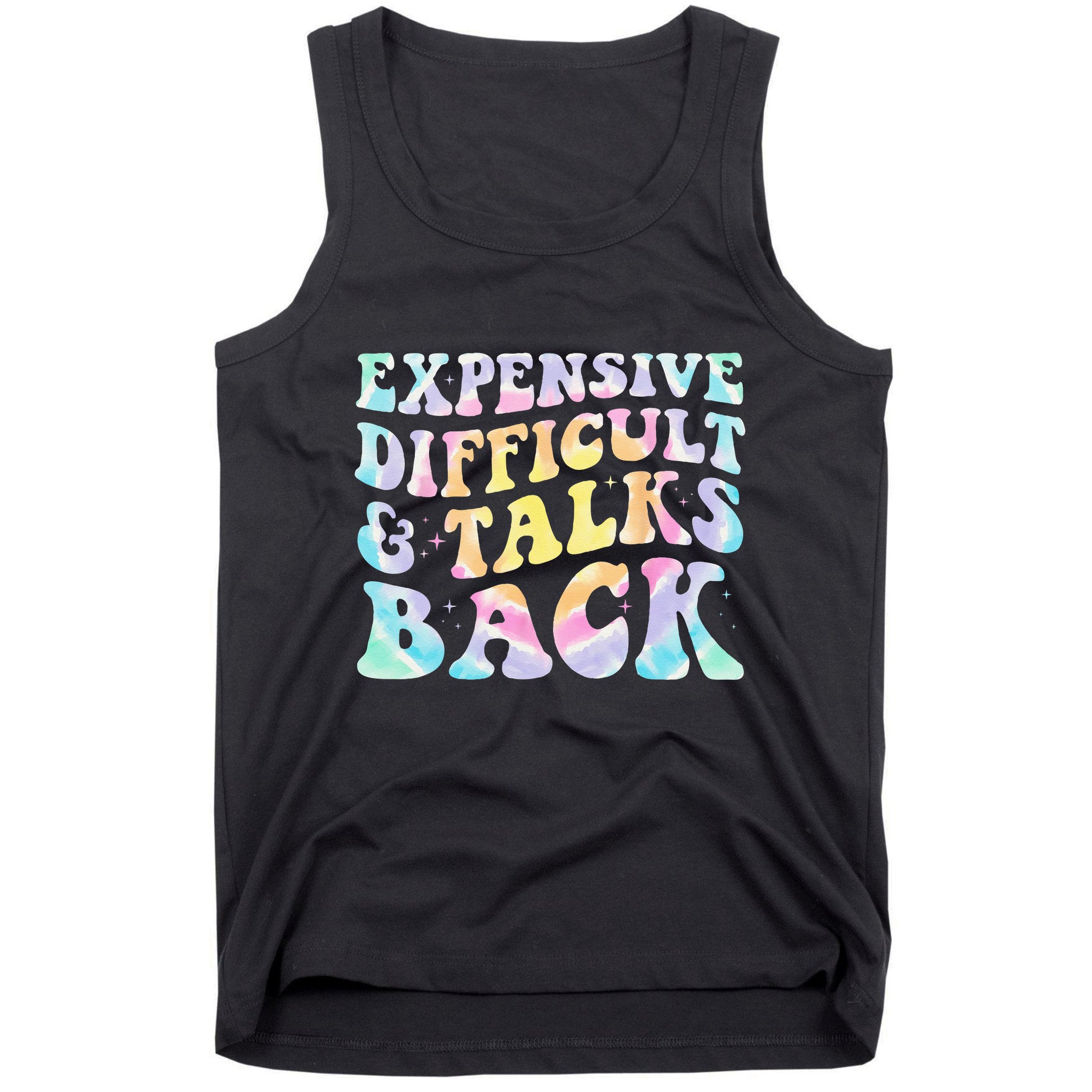 Expensive Difficult And Talks Back Groovy Women Mothers Day Tank Top