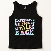 Expensive Difficult And Talks Back Groovy Women Mothers Day Tank Top