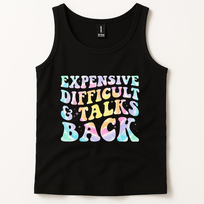 Expensive Difficult And Talks Back Groovy Women Mothers Day Tank Top