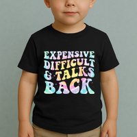 Expensive Difficult And Talks Back Groovy Women Mothers Day Toddler T-Shirt