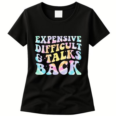 Expensive Difficult And Talks Back Groovy Women Mothers Day Womens T-Shirt