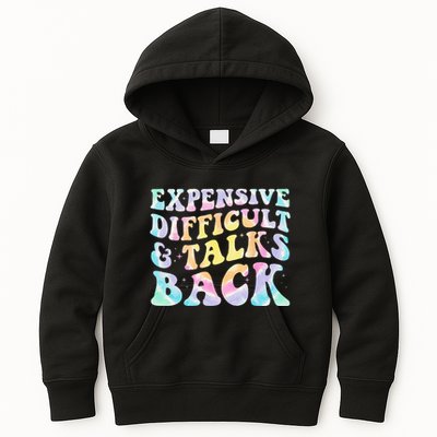 Expensive Difficult And Talks Back Groovy Women Mothers Day Kids Hoodie