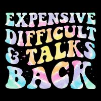 Expensive Difficult And Talks Back Groovy Women Mothers Day Short Acrylic Beanie
