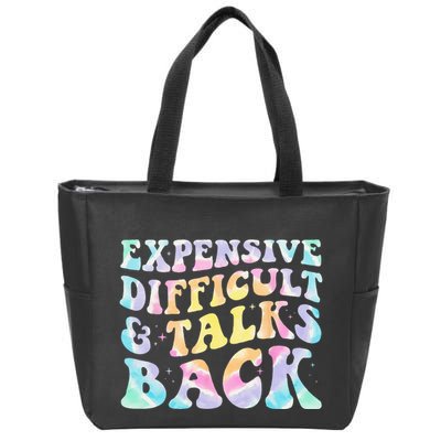 Expensive Difficult And Talks Back Groovy Women Mothers Day Zip Tote Bag