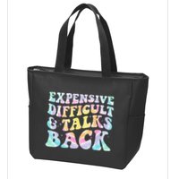 Expensive Difficult And Talks Back Groovy Women Mothers Day Zip Tote Bag