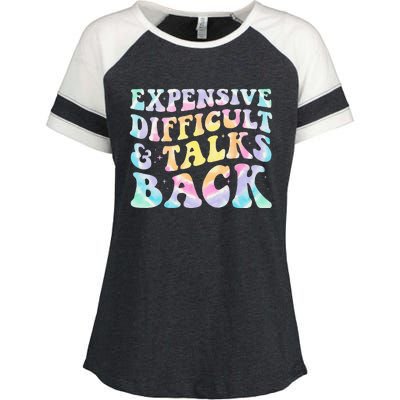 Expensive Difficult And Talks Back Groovy Women Mothers Day Enza Ladies Jersey Colorblock Tee