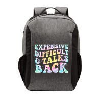 Expensive Difficult And Talks Back Groovy Women Mothers Day Vector Backpack