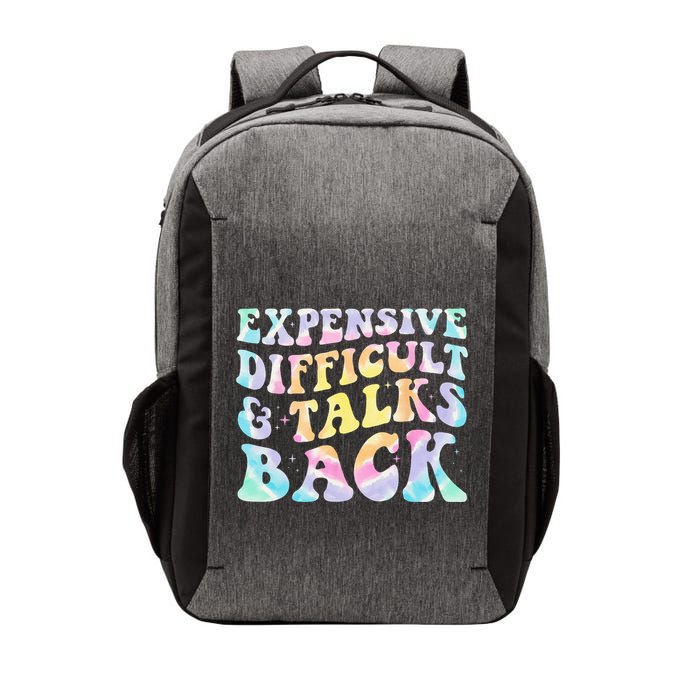 Expensive Difficult And Talks Back Groovy Women Mothers Day Vector Backpack