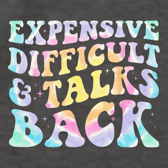 Expensive Difficult And Talks Back Groovy Women Mothers Day Vector Backpack