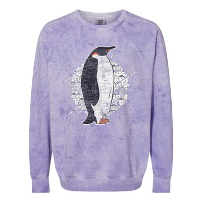 Earth Day Antarctic Animals Zoo Penguin Colorblast Crewneck Sweatshirt