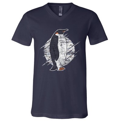 Earth Day Antarctic Animals Zoo Penguin V-Neck T-Shirt