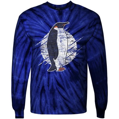 Earth Day Antarctic Animals Zoo Penguin Tie-Dye Long Sleeve Shirt