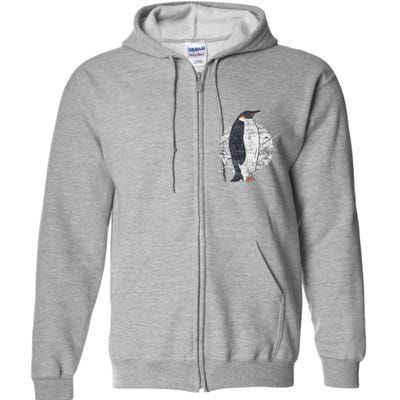 Earth Day Antarctic Animals Zoo Penguin Full Zip Hoodie