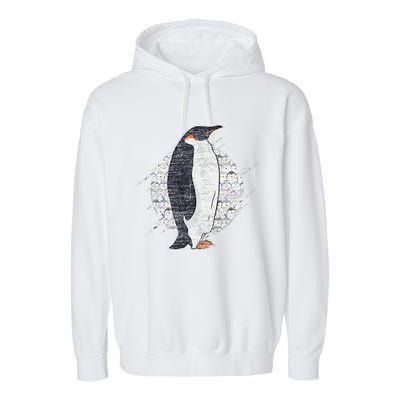 Earth Day Antarctic Animals Zoo Penguin Garment-Dyed Fleece Hoodie