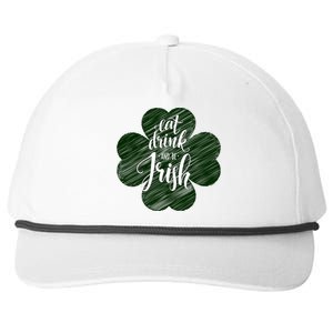 Eat Drink And Be Irish Saint Patricks Snapback Five-Panel Rope Hat