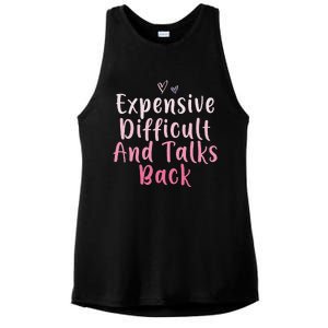 Expensive Difficult And Talks Back Mothers Day Mom Heart Ladies PosiCharge Tri-Blend Wicking Tank