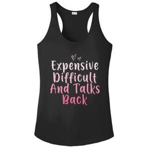 Expensive Difficult And Talks Back Mothers Day Mom Heart Ladies PosiCharge Competitor Racerback Tank