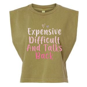 Expensive Difficult And Talks Back Mothers Day Mom Heart Garment-Dyed Women's Muscle Tee