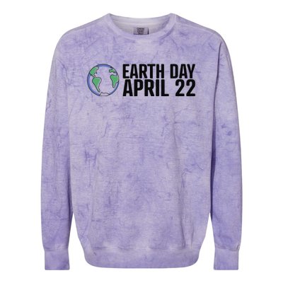 Earth Day April 22 Climate Change Global Warming Colorblast Crewneck Sweatshirt